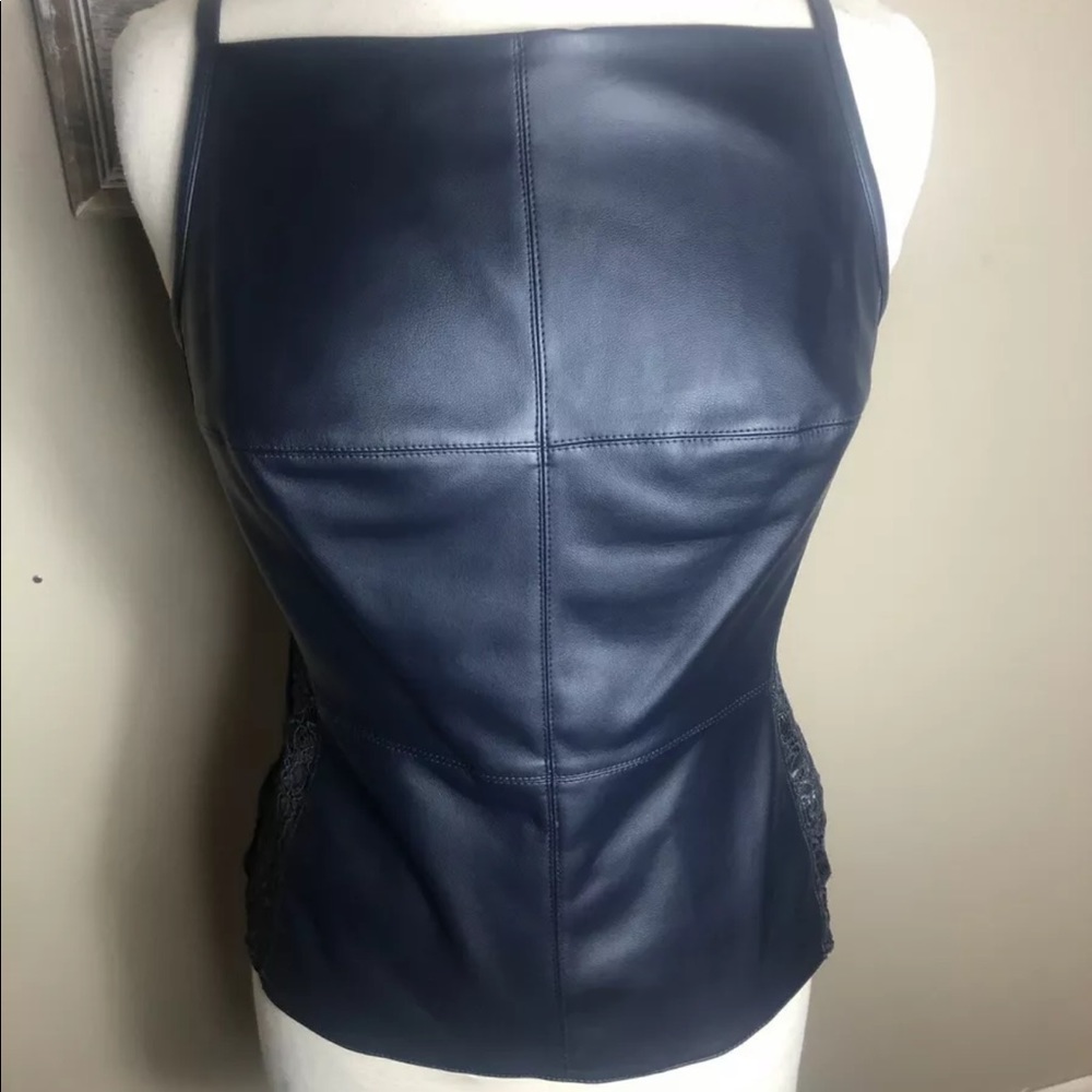Bailey44 Faux Leather Sleeveless tank M Square